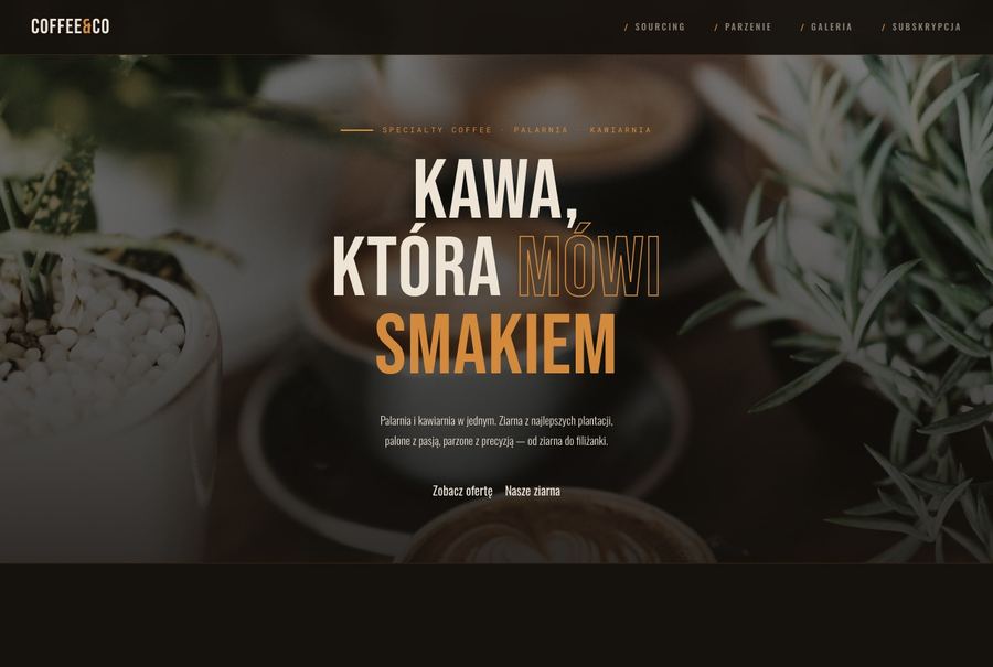 Realizacja CodeMagic — Coffee & Co, Palarnia kawy